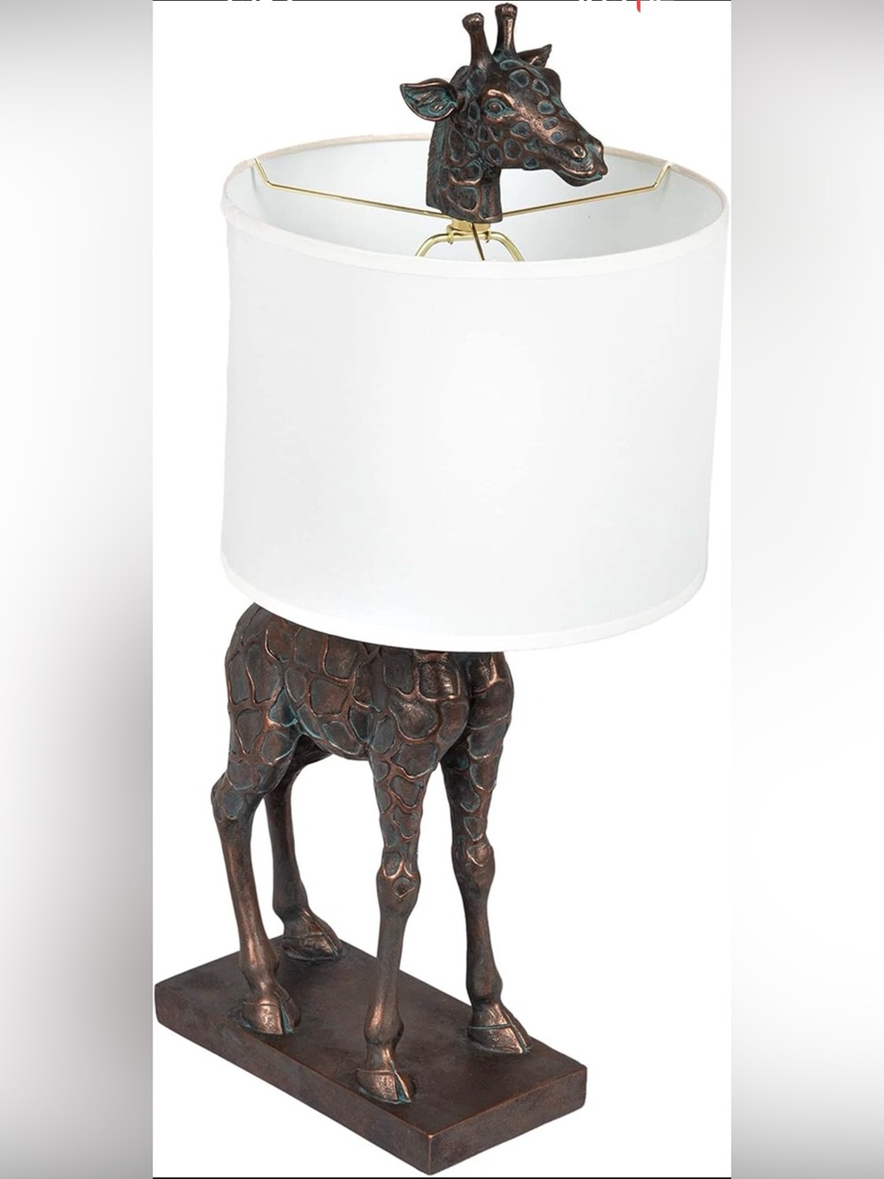 Giraffe Accent Table Lamp with White Shade